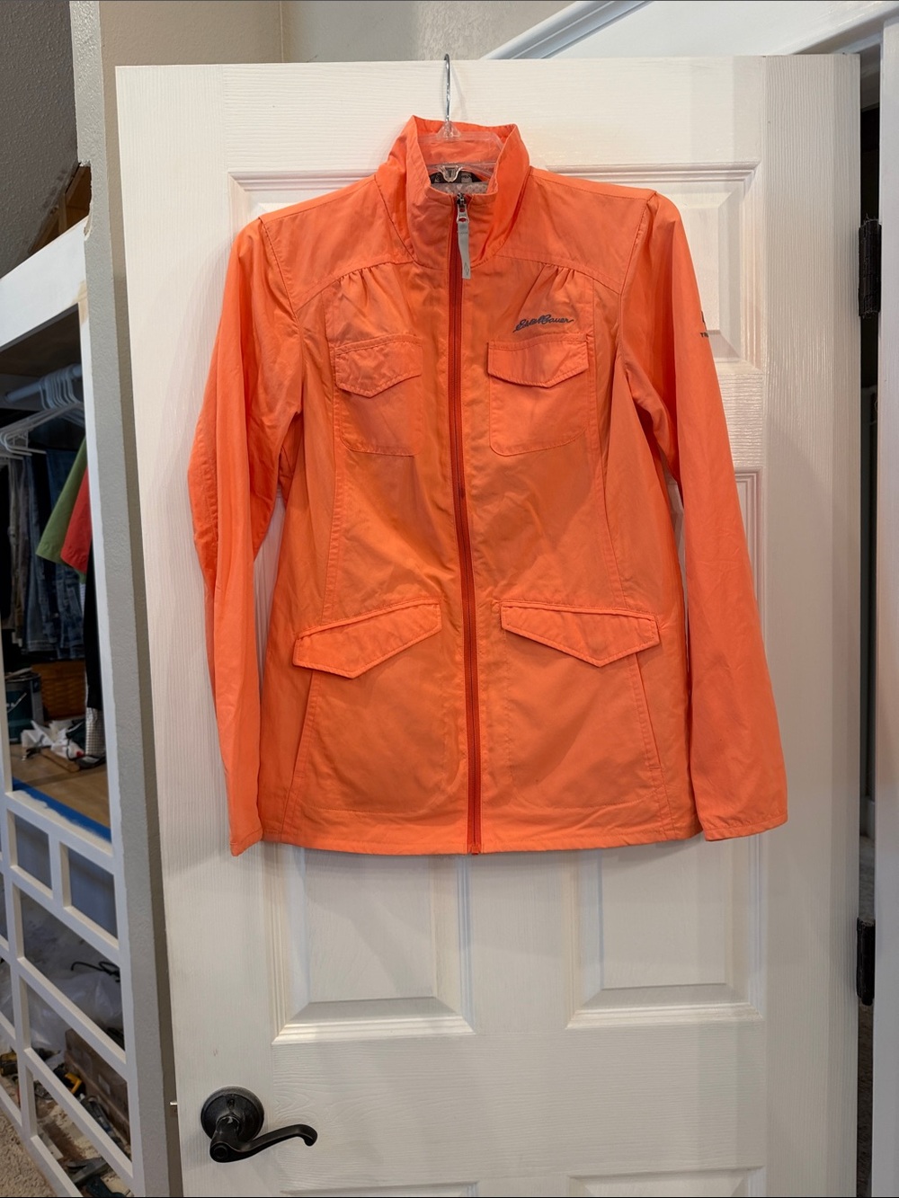 Eddie Bauer Orange Lightweight Hiking Jacket
